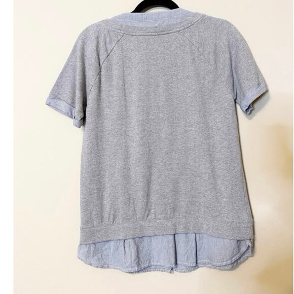 Anthropologie Floreat Top Women's Flutter Layered Shirt Beaded Embellished Small - Picture 9 of 9